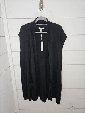 NWT Ralsey 3X black sleeveless duster cardigan sweater